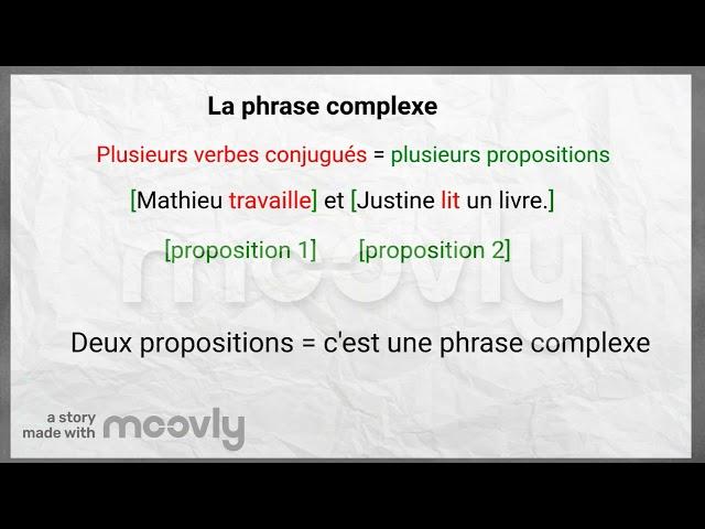 Leçon 1 : La phrase simple et la phrase complexe