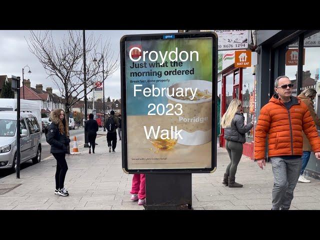 London Croydon walk - Lower addiscombe road / footpath lanes - 20/02/2023