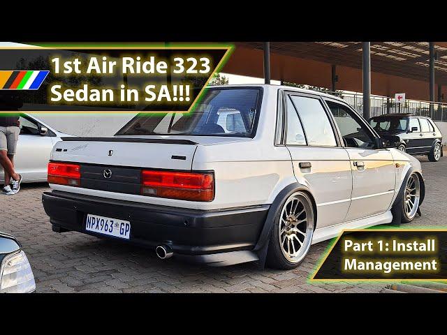 First Air Ride Mazda 323 Sedan In SA! - Install