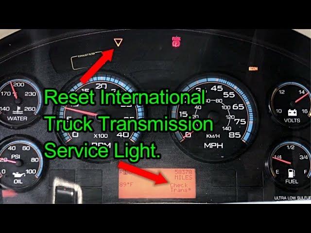 Reset International Truck Transmission Service Light.