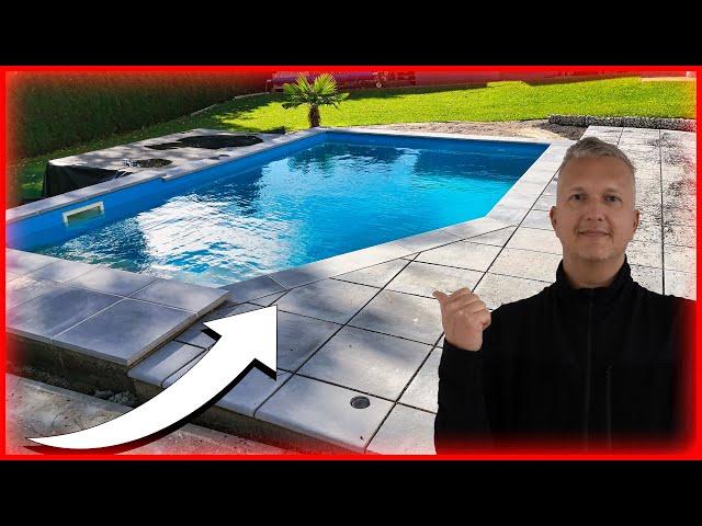 Perfect pool edge: installing pool edge stones & pool terrace step by step