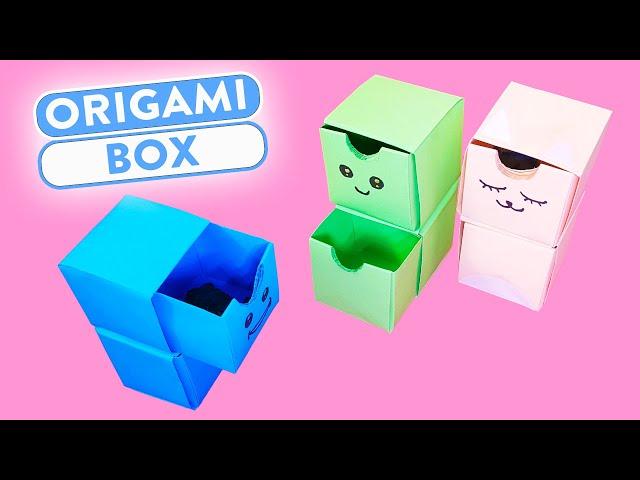 Easy Origami Box. How to make cute paper craft