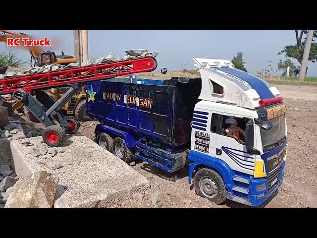 Loading Scania Truck Man Rc Truck Car Loader Carry Forklift, Dozer, Crane, Rc Cars and Trucks Videos