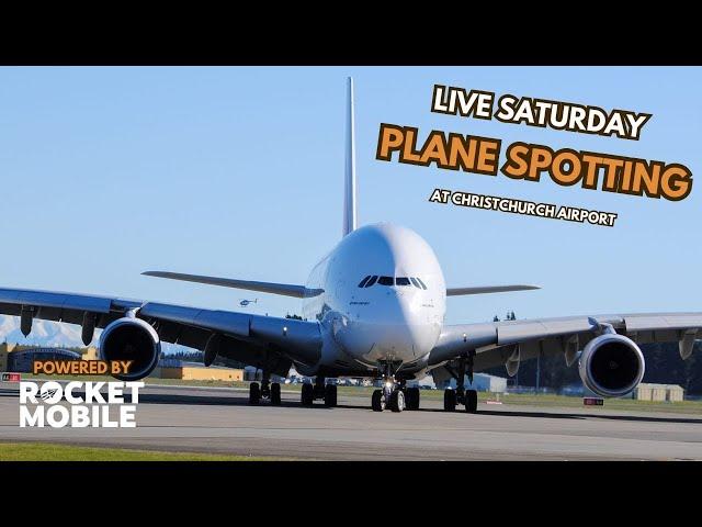  Live Saturday Plane Spotting @ CHC / NZCH / Christchurch w/Sean!