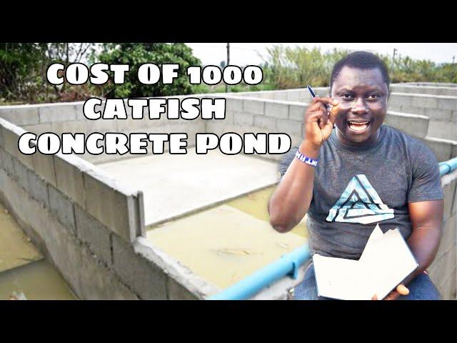 Cost of 1000 capacity catfish concrete pond| Materials for 1000 capacity concrete pond