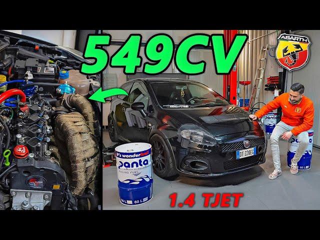 Abarth Fiat Punto 549CV a 2.8 BAR | La PUNTO ABARTH più POTENTE AL MONDO | 1368CC SI IMPENNA C***O !