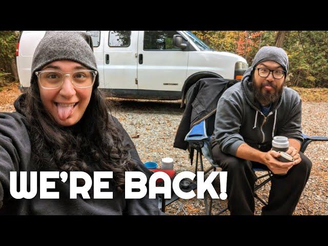 WE'RE OFFICIALLY BACK! | Inverhuron Provincial Park Camping Weekend | Campfire Cooking | Camp Vlog