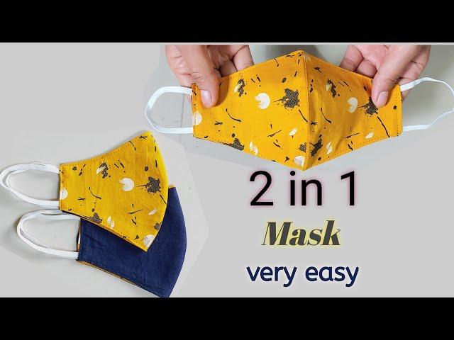 Very Easy New Style Pattern Mask/Face Mask Sewing Tutorial - How to Make Face Mask At Home -Diy Mask