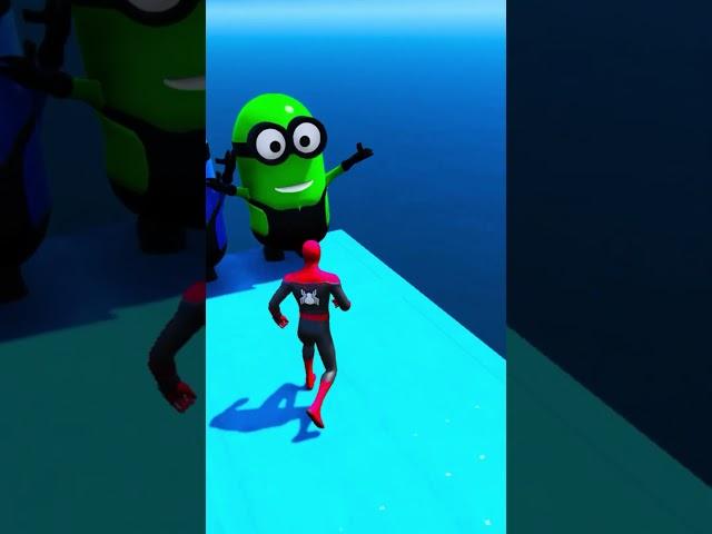 GTA 5 Epic Ragdolls GREEN SPIDERMAN VS RED MINION VS GREEN MINION (Physics & Funny Fails)#136