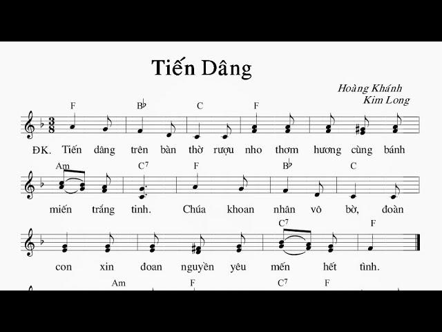 Ca tiến lễ: Tiến Dâng st: Hoàng Khánh và Kim Long, tb: ca đoàn giới trẻ gx Vinh Sơn 6( Lễ CN 16h)
