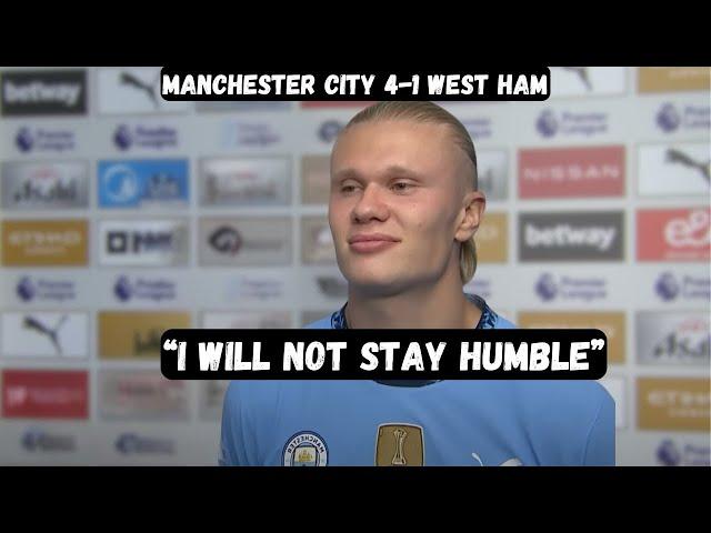 Erling Haaland BLASTS Mikel Arteta - Post Match Interview - Manchester City 4-1 West Ham