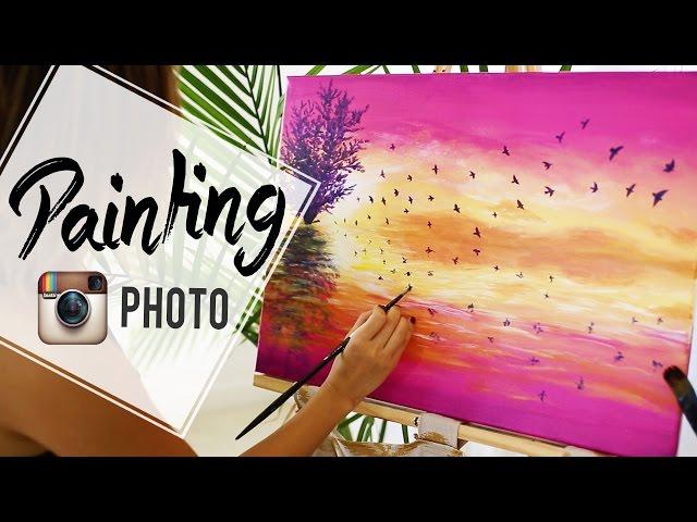 DIY Instagram Acrylic Painting (How To Paint) | ANN LE