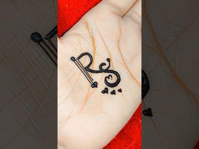 R️S letter mehndi design, RS letter tattoo design, RS letter mehndi #shorts #viralvideo #ytshorts