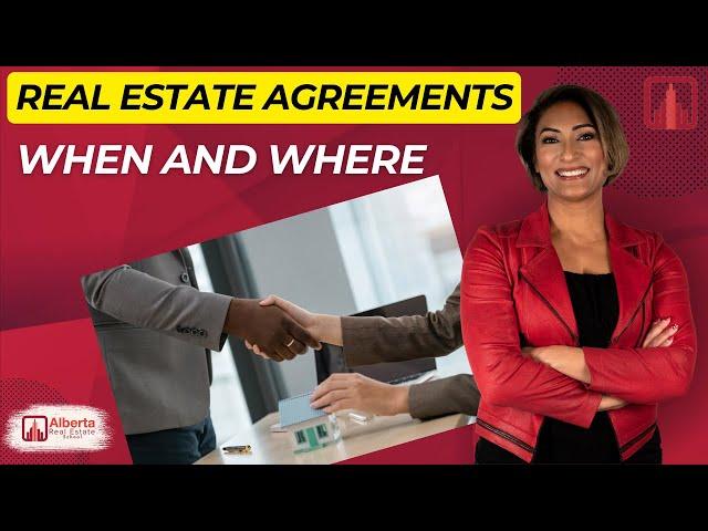 Real Estate Agreements - When and Where #realestateeducation #realestatesuccess