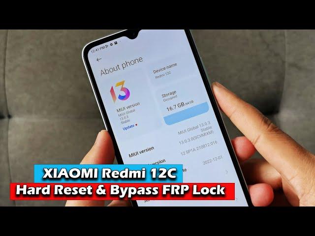 XIAOMI Redmi 12C - Hard Reset & Bypass Google Account (FRP) Lock