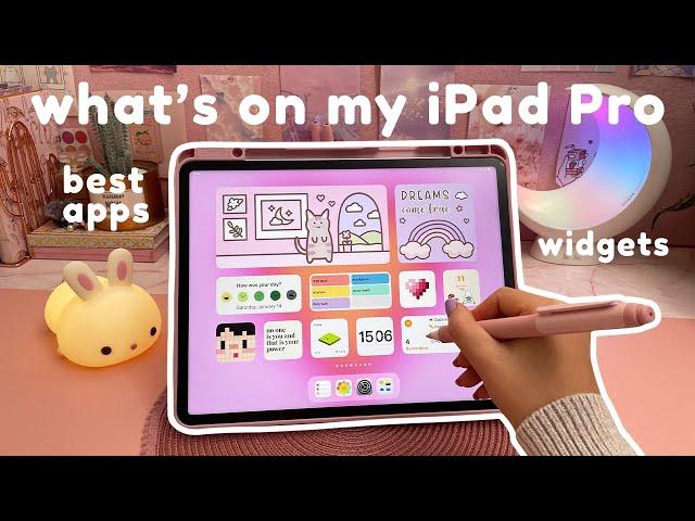 what's on my iPad Pro 2022  best iPad apps + widgets | productivity apps, note taking & more 