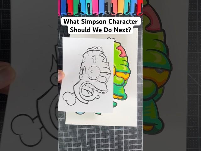 Drawing Homer Simpson But As A Zombie!  #art #shorts #simpsons