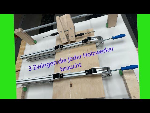 DIY Holzwerker-Zwingen: Fusion aus Holz, 3D-Druckteilen, Alu-Profilen und Gewindestangen!