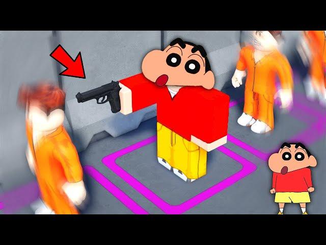 ROBLOX SHINCHAN Stuck in PRISON JAIL and TRIED TO ESCAPE PRISON CHOP