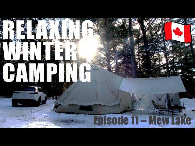 Relaxing Winter Camping at Mew Lake in Algonquin Park | Canada