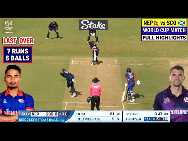 Nepal vs Scotland ICC World Cup League 2 Match Highlights 2025 | NEP vs SCO Cricket Highlights 2025