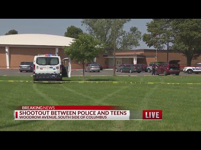 Multiple teenagers allegedly open fire at police officers near south Columbus park