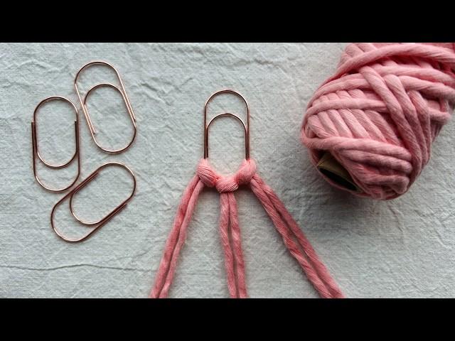 AMAZING & Simple Macrame Paperclip - Easy Macrame - Macrame Tutorial