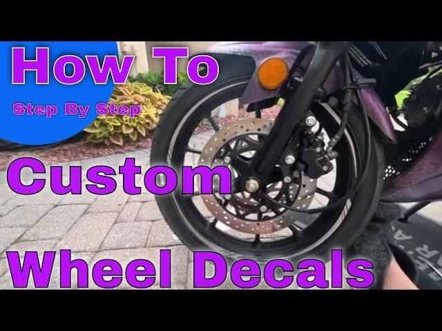 How To Do a Motorcycle Rim Graphics Decal Upgrade and Installation