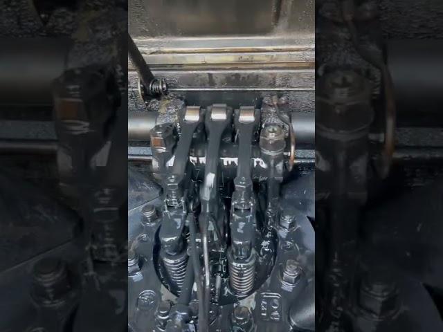 Inside Look At A Locomotive EMD 16-645 Engine While Running.