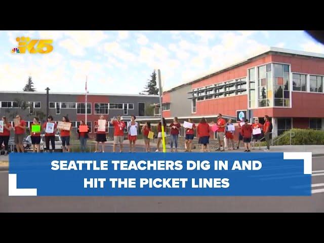 Seattle teachers dig in and hit the picket lines