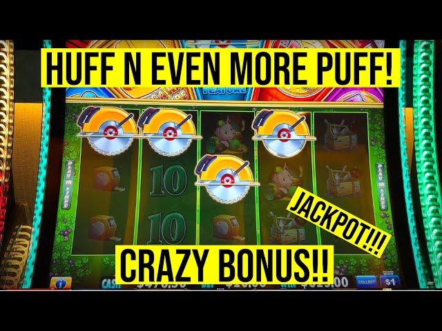 CRAZY BONUS ON HUFF N EVEN MORE PUFF SLOT! JACKPOT!