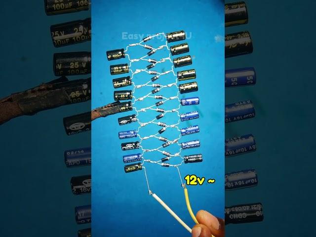 Voltage multiplier 20* using capacitor and diode | Electronics Projects