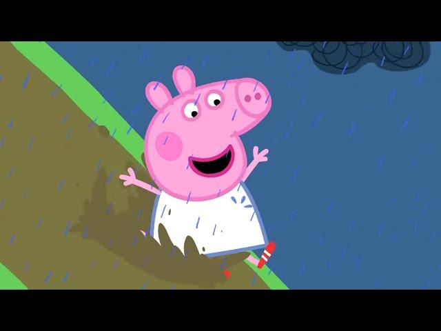 Peppa Pigs Messy And Muddy Fun Run  Peppa Pig Asia  Peppa Pig English Episodes