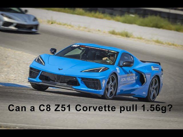 Can a C8 Z51 Corvette pull 1.56g through a turn?