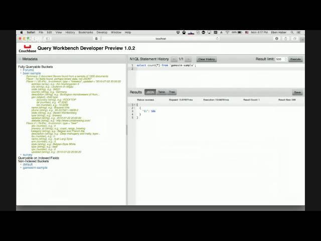 Couchbase Query Workbench