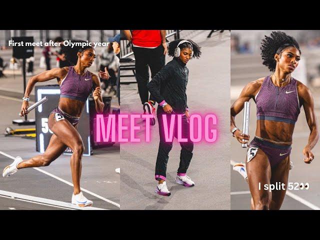 FIRST MEET VLOG OF 2025 | no 60 hurdles?? | ran the 4x4 | MASAI RUSSELL