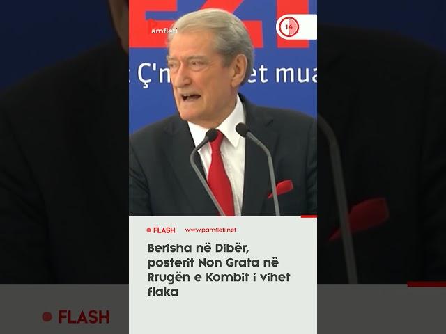 Berisha në Dibër, posterit ‘Non Grata’ në Rrugën e Kombit i vihet flaka