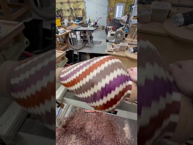 Woodturning crazy | Beautiful Woodturning vase! #woodworking #woodturning #shorts