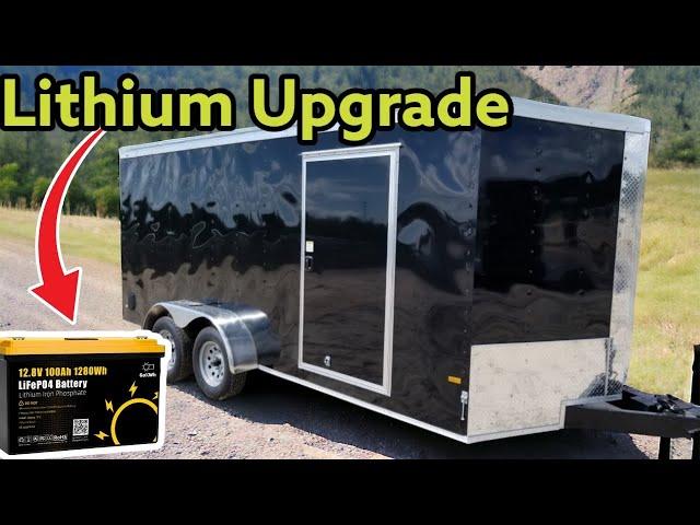 Enclosed Cargo Trailer Lithium Battery Upgrade! GOkwh 100ah Battery