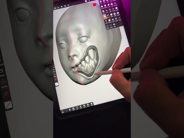 3D Sculpting Oni Demon with Nomad by AboveWongArt