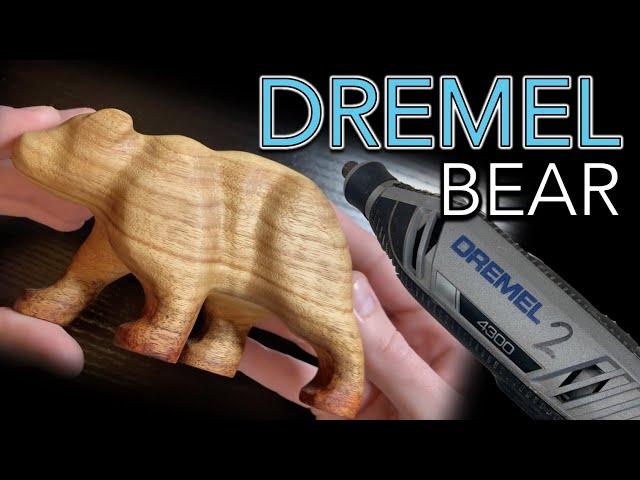 Power Carving a Wooden Bear with a Dremel