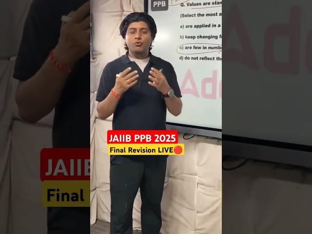 Final Revision For JAIIB PPB 2025 Exam #jaiib #jaiibppb #jaiib2025 #shorts #jaiibmarathon