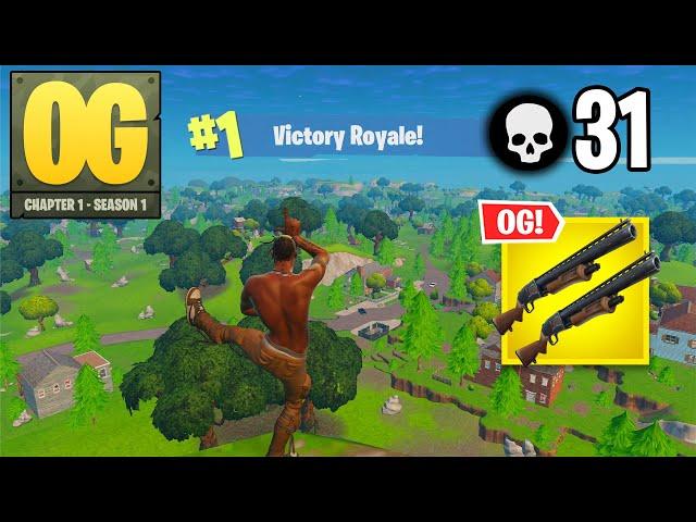 Fortnite OG | High Kill Solo vs Squads DOUBLE PUMP Gameplay (Fortnite Chapter 1 Season 1)