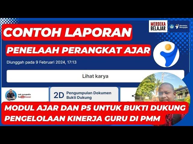 CONTOH LAPORAN PENELAAH PERANGKAT AJAR MODUL AJAR DAN P5 UNTUK BUKTI DUKUNG PENGELOLAAN KINERJA GURU