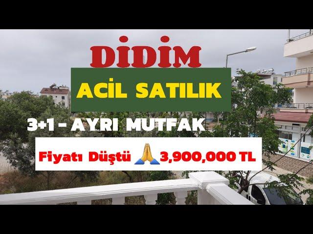 SATILDI. FİYATI DÜŞTÜ 🟧 Didim'de Satılık Daire 3+1 Ayrı Mutfak 3,900,000 TL #didim #bodrum #ev