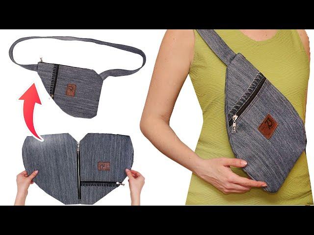 A shoulder bag out of old jeans simply - fashionable and comfortable!