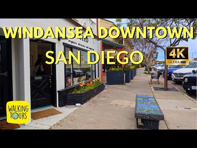 Windansea Downtown in La Jolla, CA | Charming Seaside Town | 4K Walking Tour