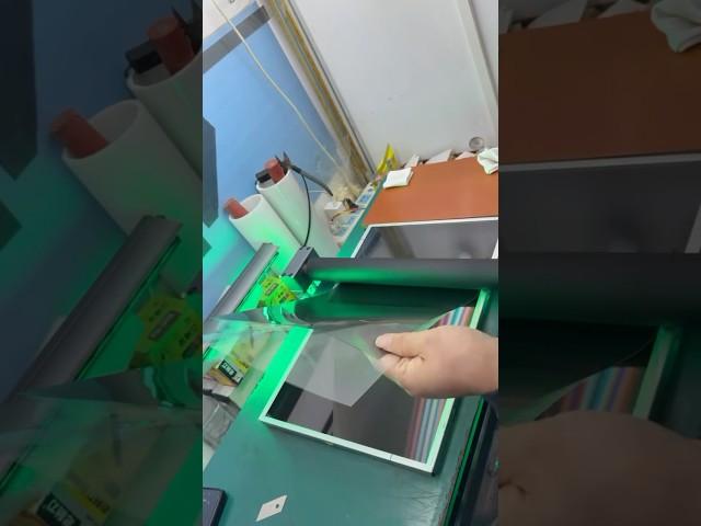 Applying Polarizer Film Process | Install Polarized Paper on Laptop LCD Monitor | Screen Repair