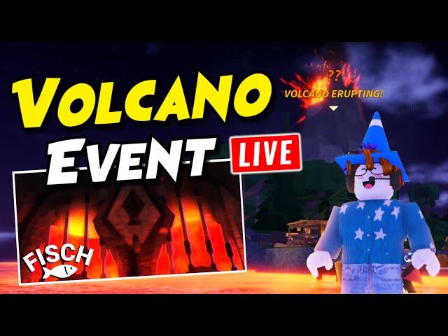 Fisch VOLCANO Eruption LIVE EVENT Update Quest | Secret Door Bunker | Mariana's Veil  Roblox Live