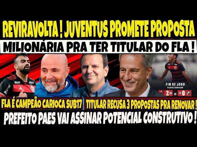 REVIRAVOLTA, JUVENTUS DA ITÁLIA PROMETE PROPOSTA MILIONÁRIA POR TITULAR DO FLAMENGO/SUB-17 CAMPEÃO